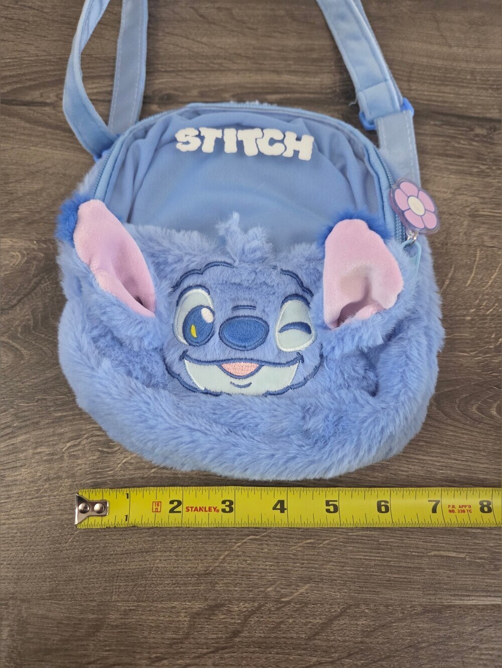 Miniso Stitch Inspired Plush Crossbody Bag - Picture 5 of 6